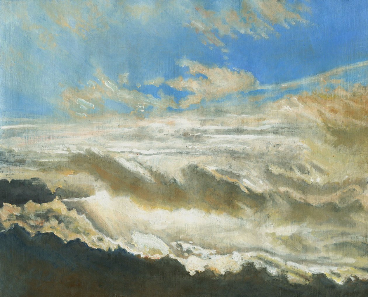 Lys avslørt, 2013, (olje på grunnet papir) av Helen White