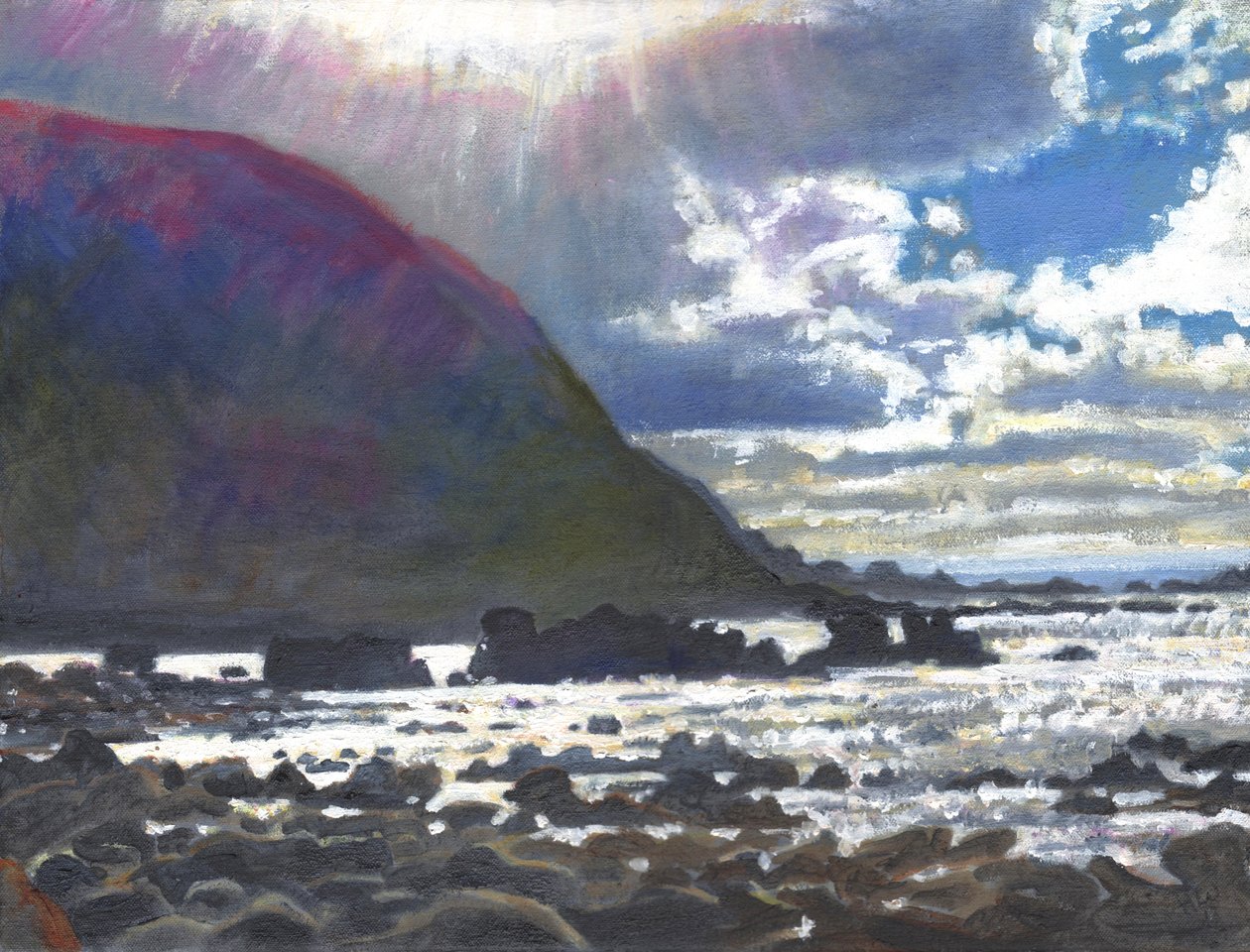 Lyset ruller inn, 2013, av Helen White