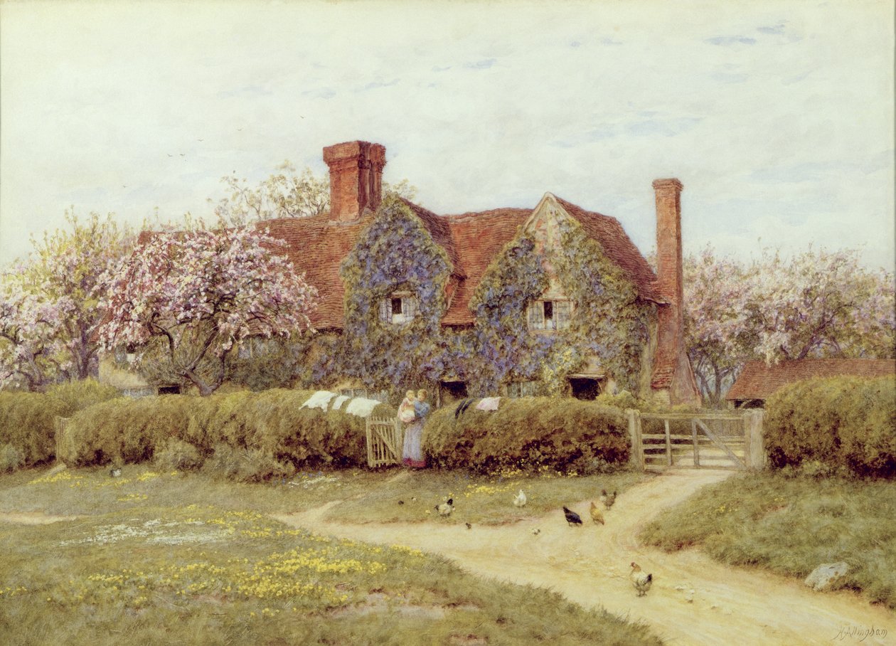 Et Buckinghamshire-hus ved Penstreet av Helen Allingham