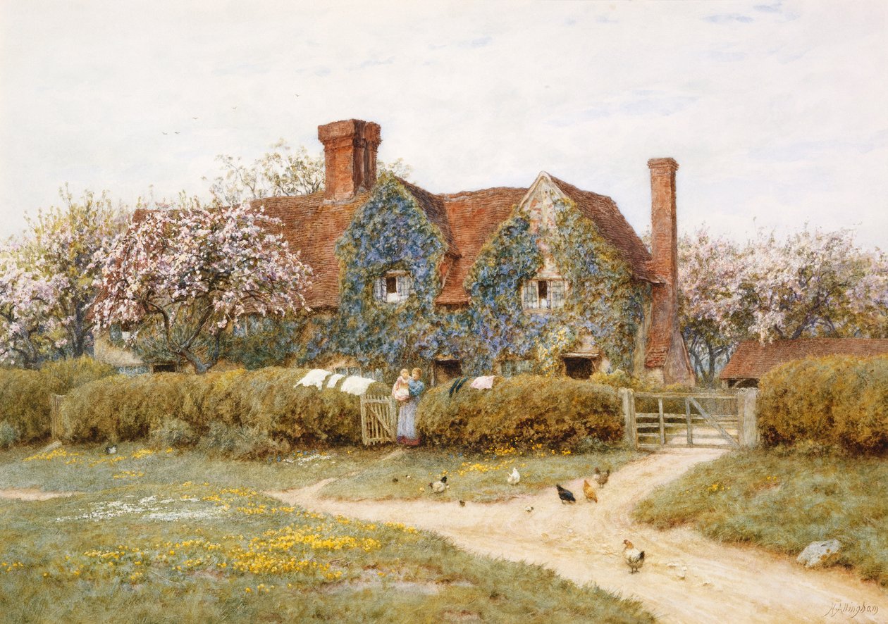 Et Buckinghamshire-hus ved Penstreet av Helen Allingham