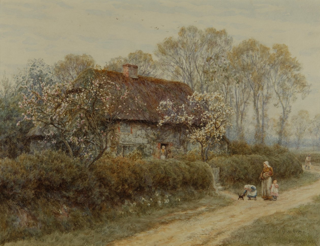 En hytte ved Freshwater Gate av Helen Allingham