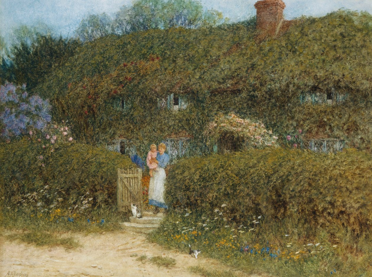 En hytte i Freshwater, Isle of Wight av Helen Allingham