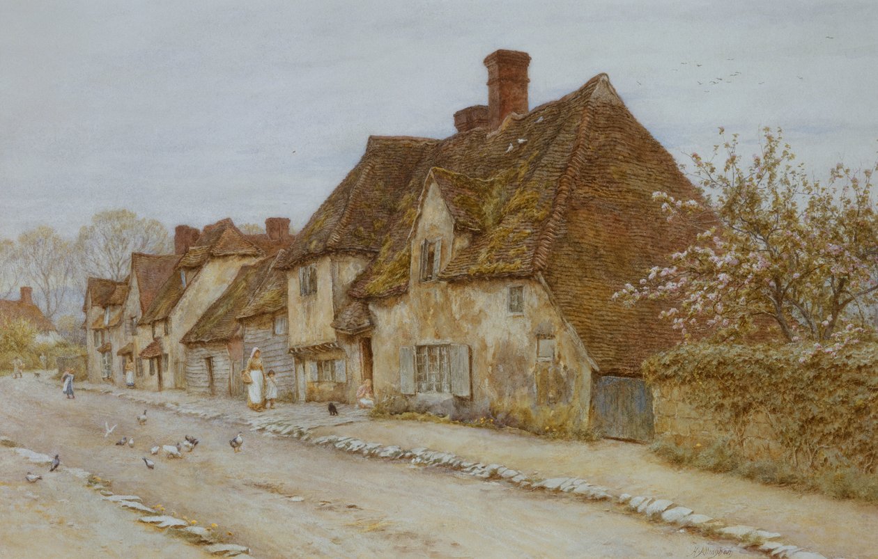 A Village Street, Kent av Helen Allingham