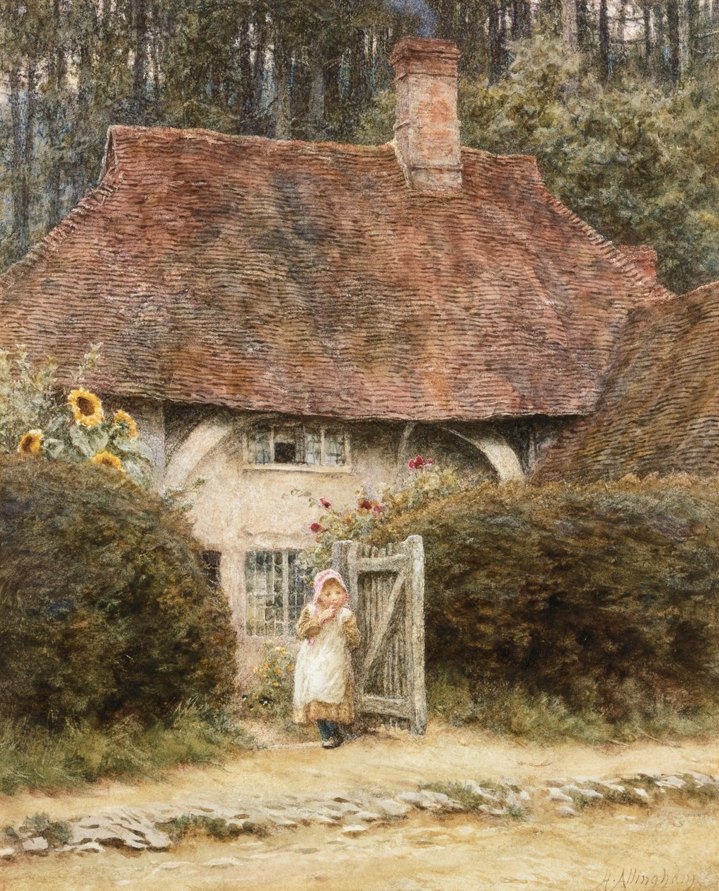Ved Hytteporten av Helen Allingham