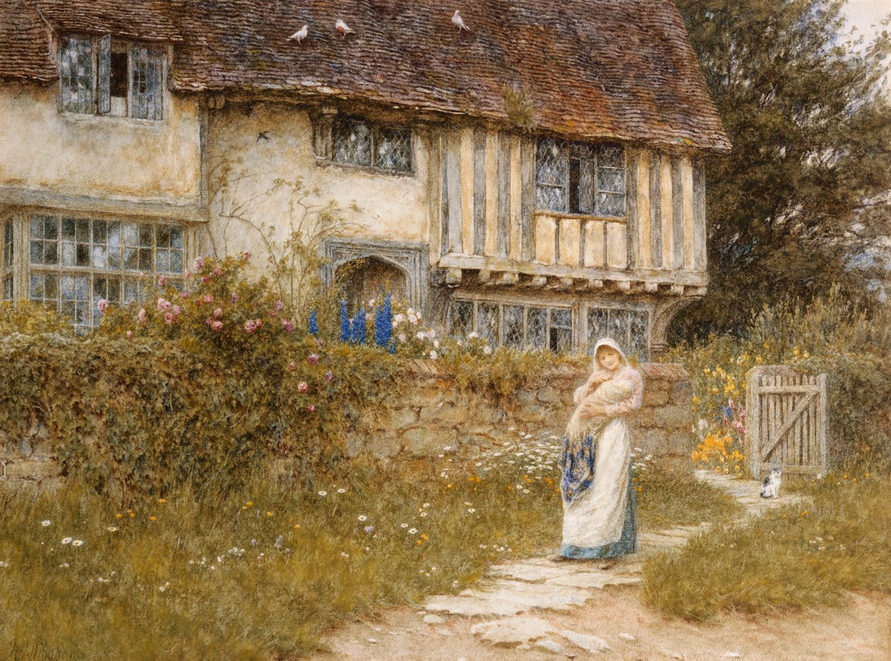 Ved siden av Old Church Gate Farm, Smarden, Kent av Helen Allingham