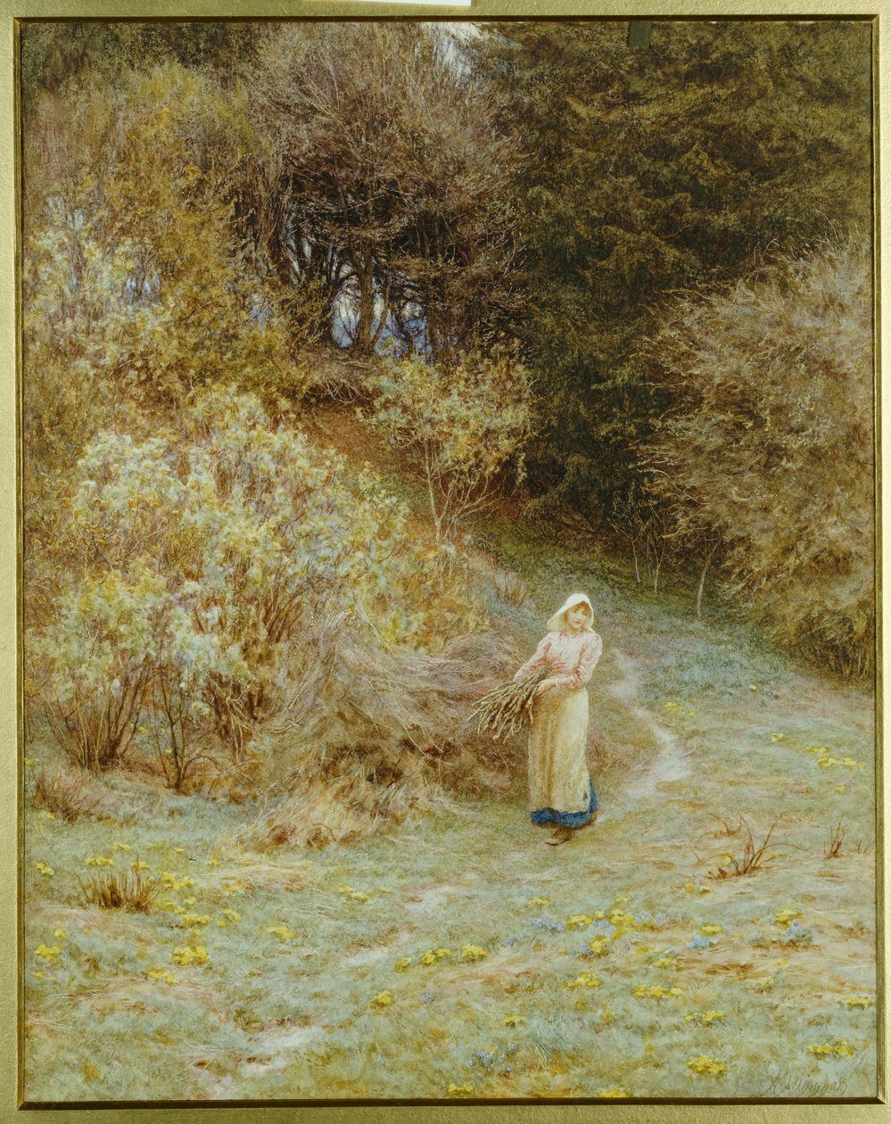 I Primrose Wood av Helen Allingham