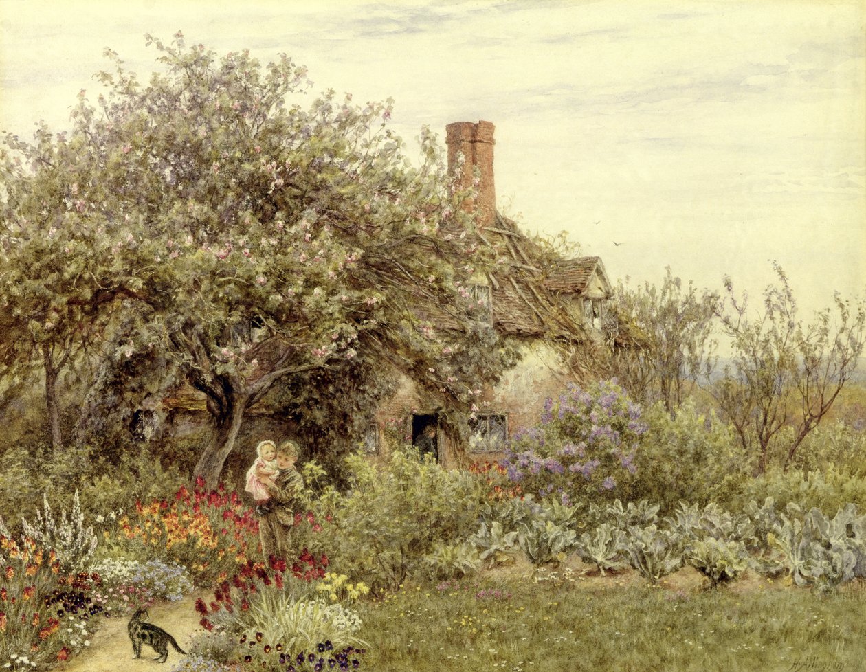 Nær Hambledon (akvarell på papir) av Helen Allingham