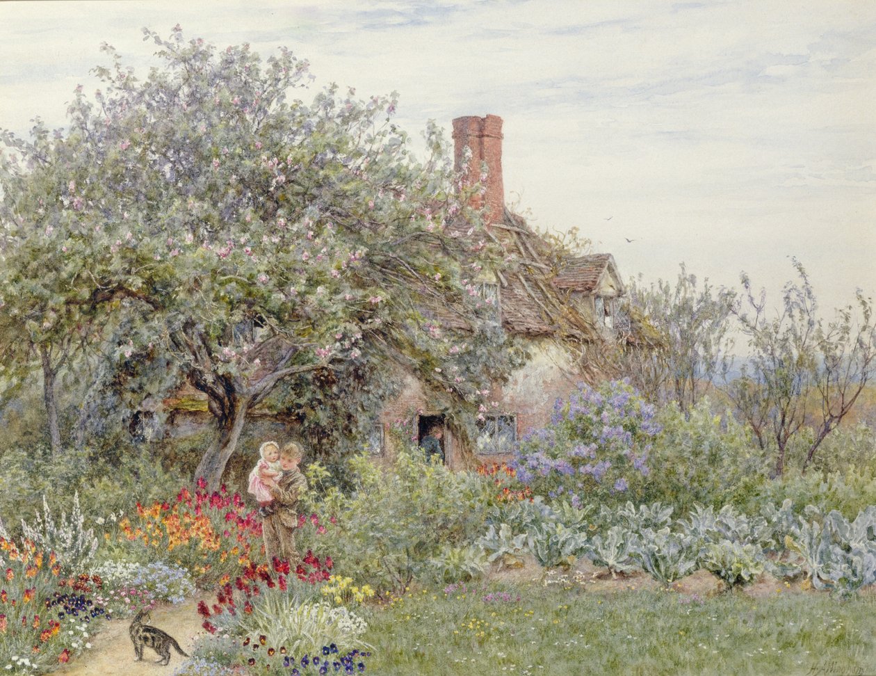Nær Hambledon (wc på papir) av Helen Allingham