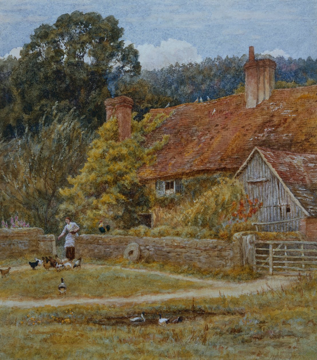 Netley Farm, Shere, Surrey, 1878 av Helen Allingham