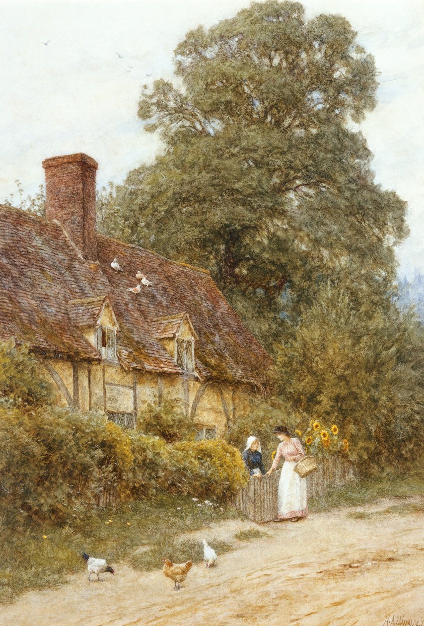 Old Post Office, Brook, nær Witley av Helen Allingham