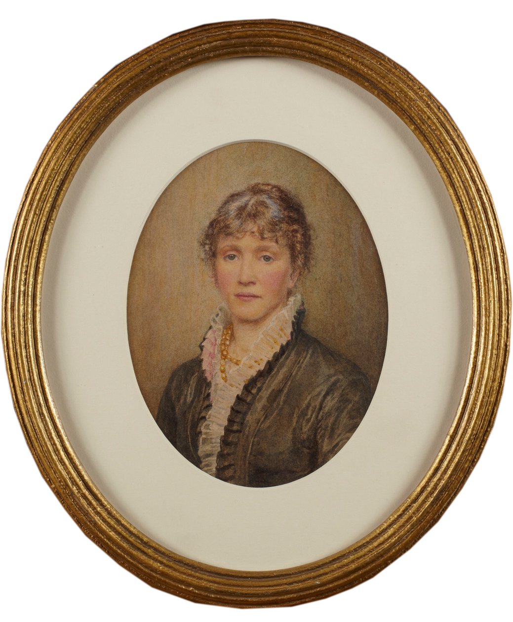 Selvportrett (akvarell på papir) av Helen Allingham