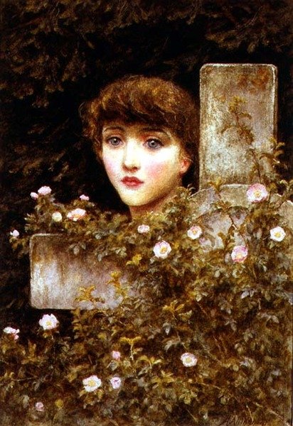 Sorg - En villrose av Helen Allingham