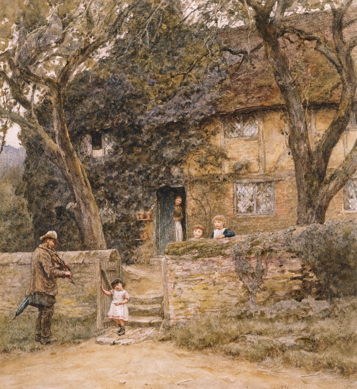 Spillemannen av Helen Allingham