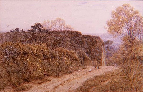 Den gamle låven, Beaminster, Dorset av Helen Allingham