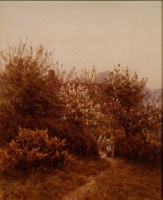 Frukthagen om våren av Helen Allingham