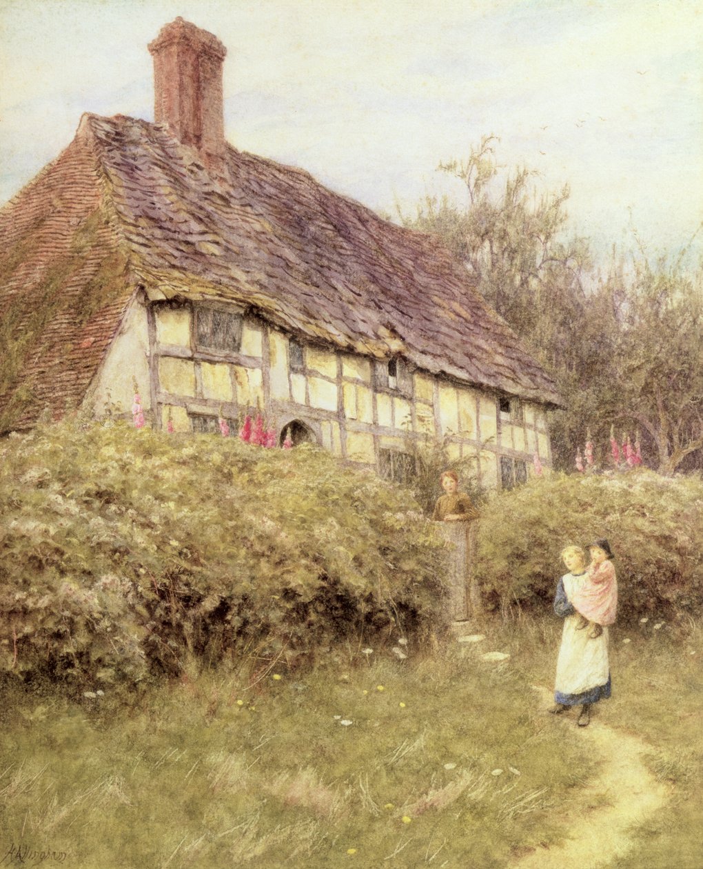 Prestens hus, West Hoathly av Helen Allingham
