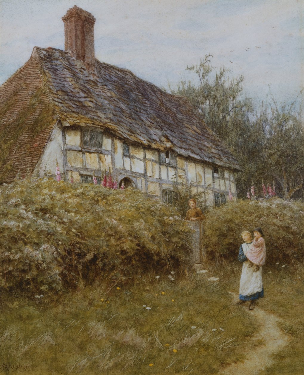 Prestens hus, West Hoathly av Helen Allingham