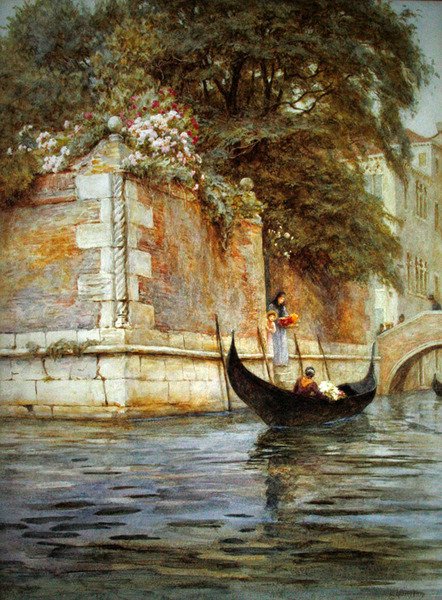 Venezia (akvarell på papir) av Helen Allingham