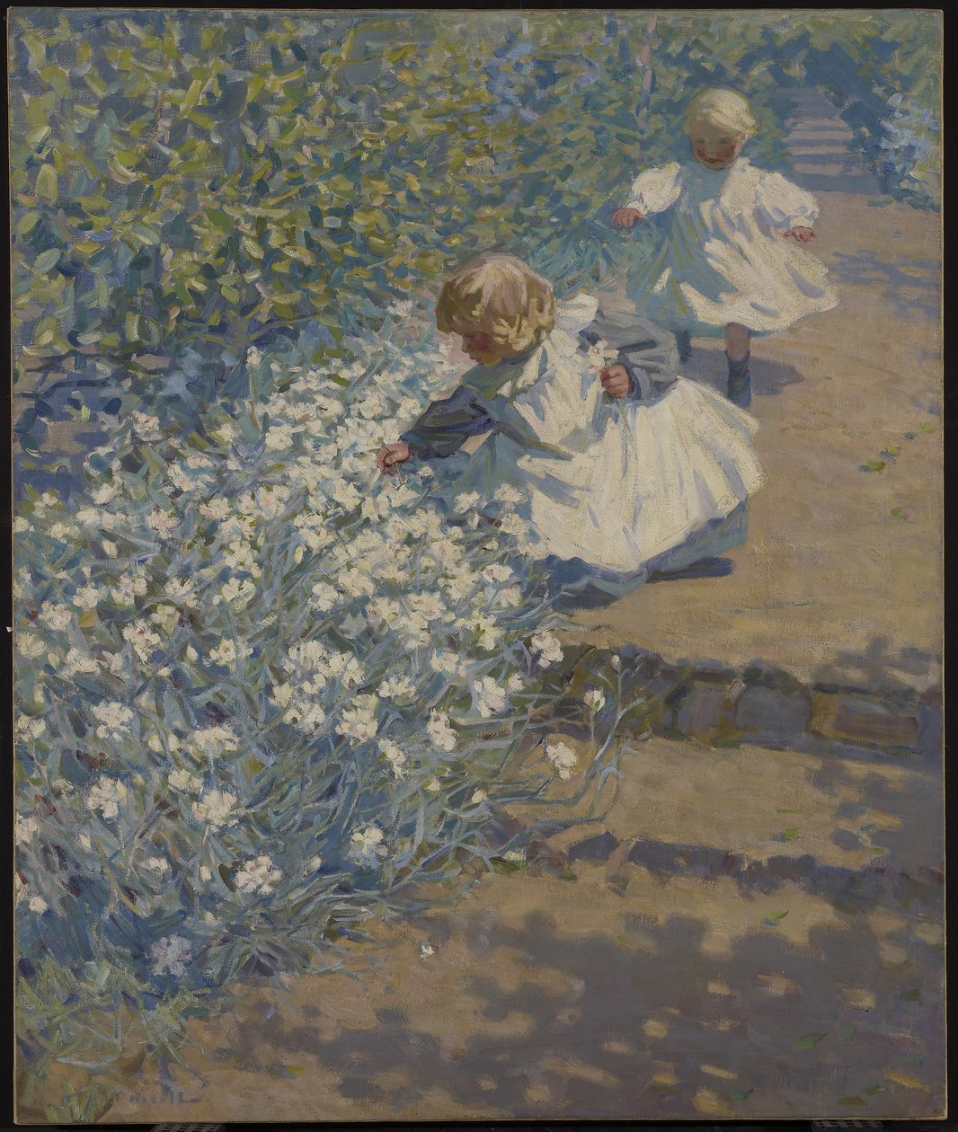 Plukke blomster, ca. 1912 av Helen Galloway McNicholl
