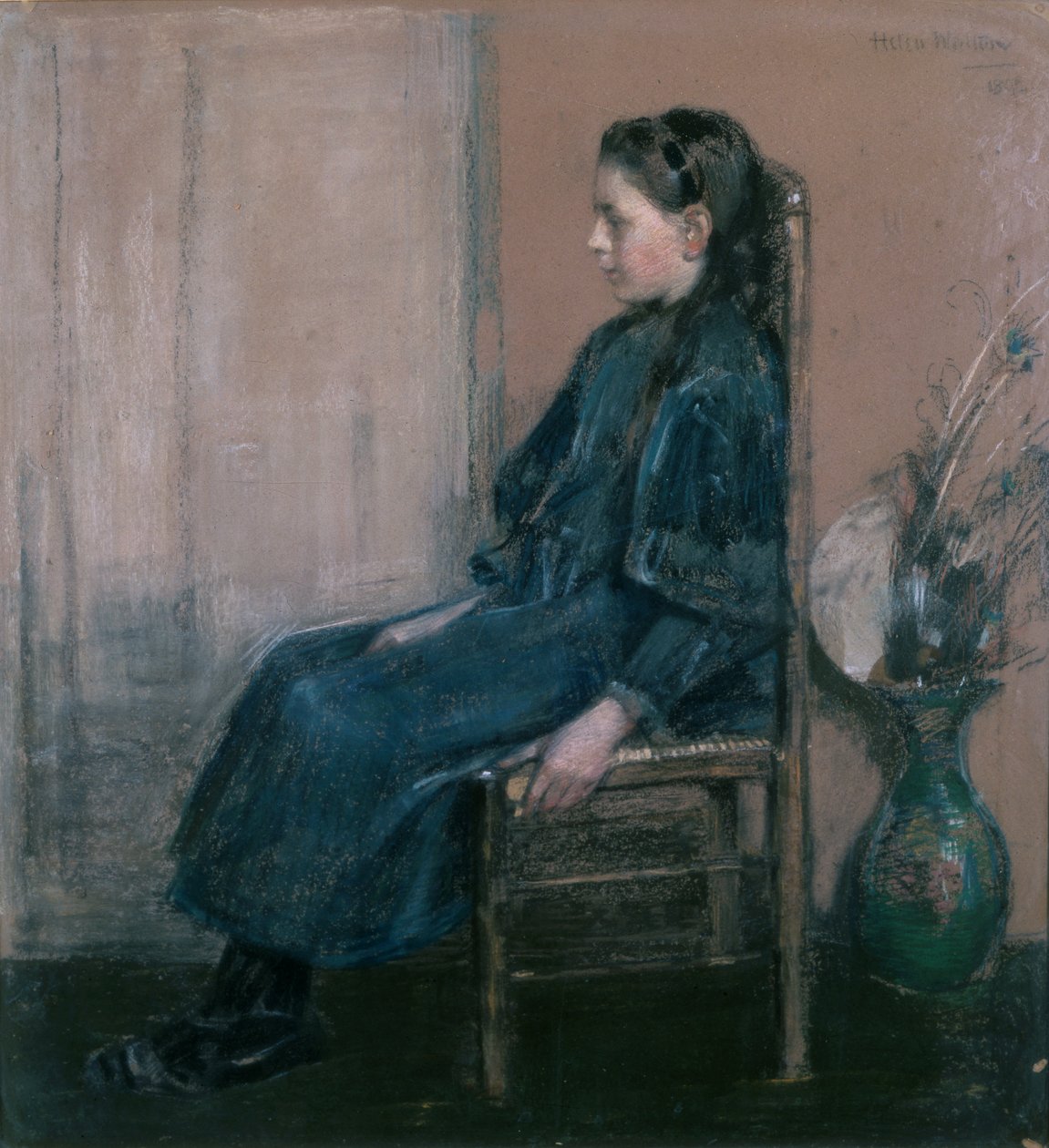 Portrett av kunstnerens datter, Lillian av Helen Walton