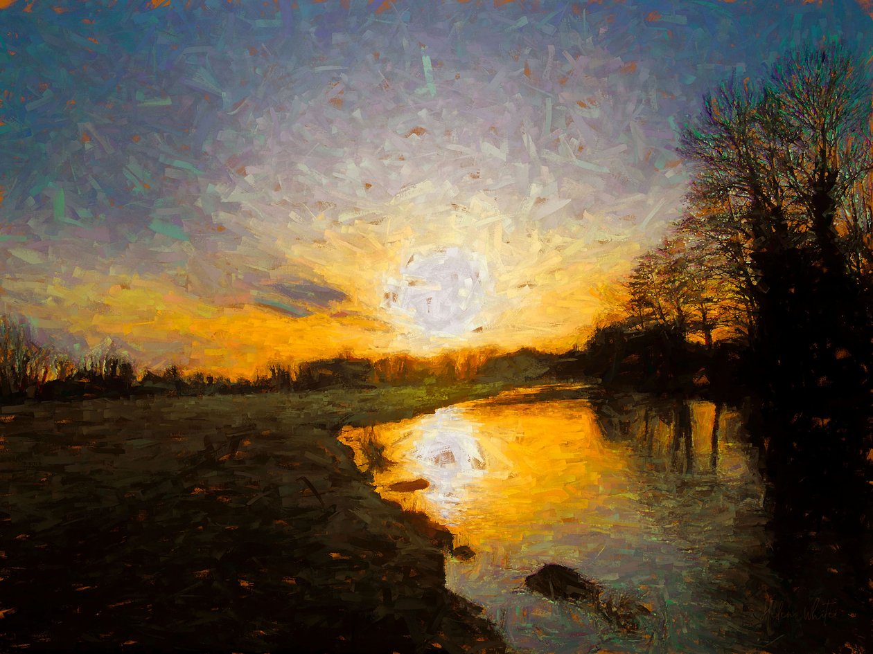 Utbrent elv, 2018 av Helen White