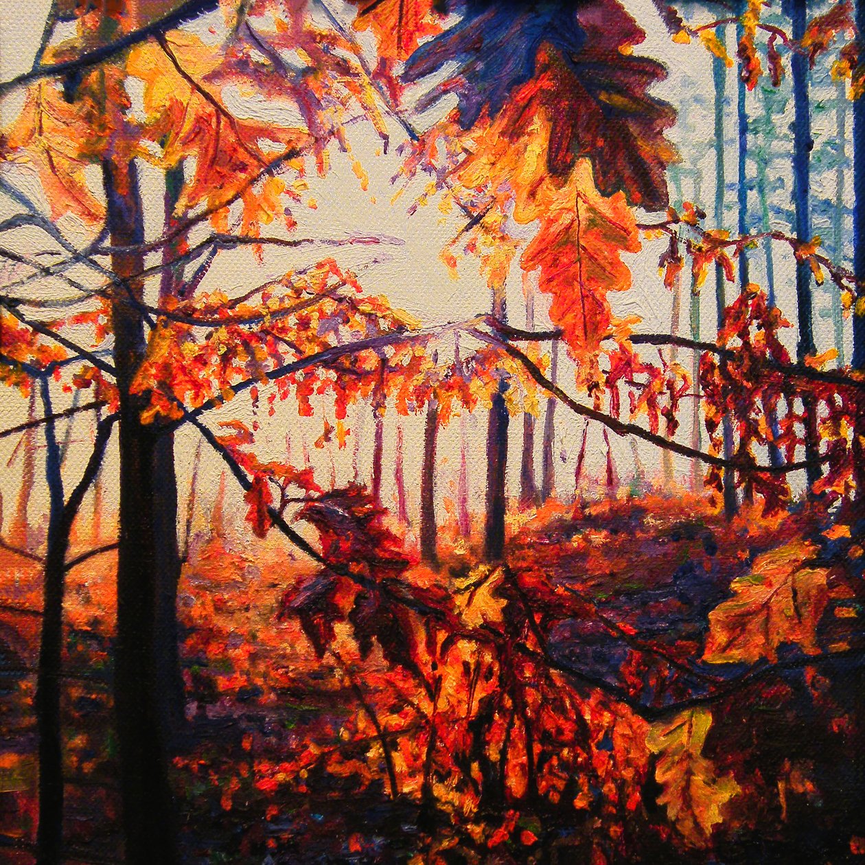 Kobberskog, 2009 (olje på lerret) av Helen White