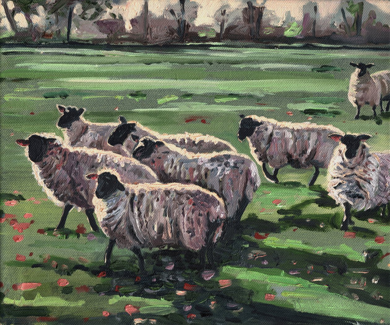 Nysgjerrig flokk II, 2009, av Helen White