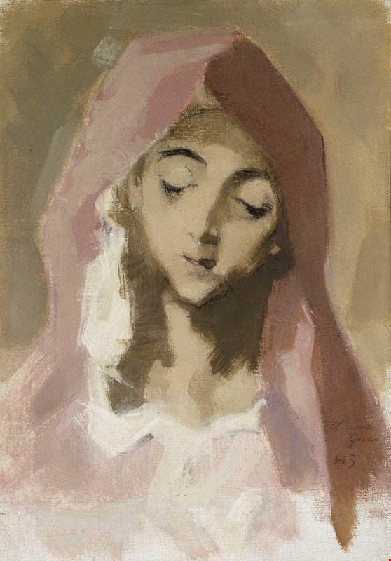 Madonna de la Charite, El Grecon mukaann Engelsk: Madonna de la Charite, etter El Grecon Svensk: Madonna de la Charite, etter El Grecon av Helene Schjerfbeck