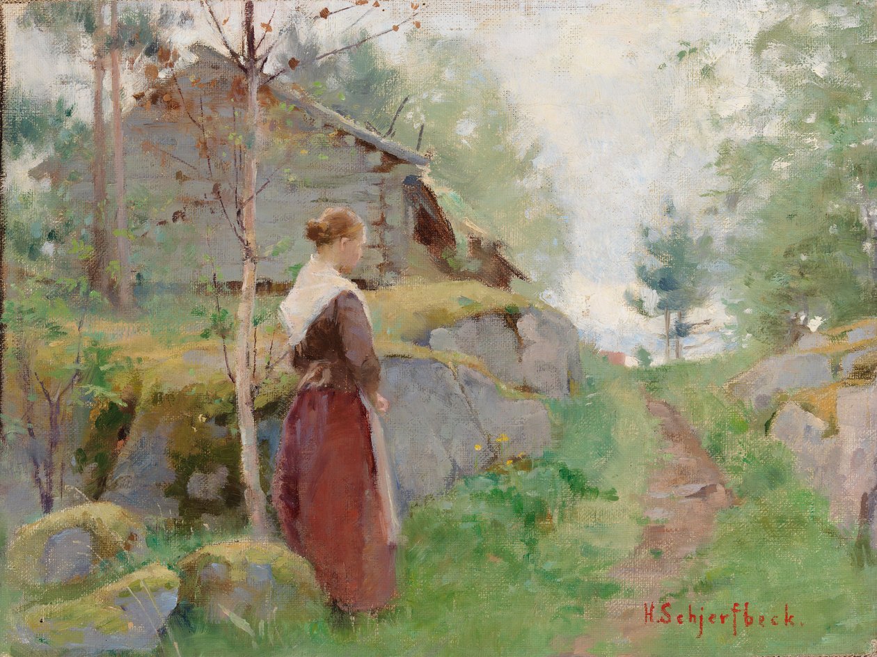 Jente fra Barösund av Helene Schjerfbeck