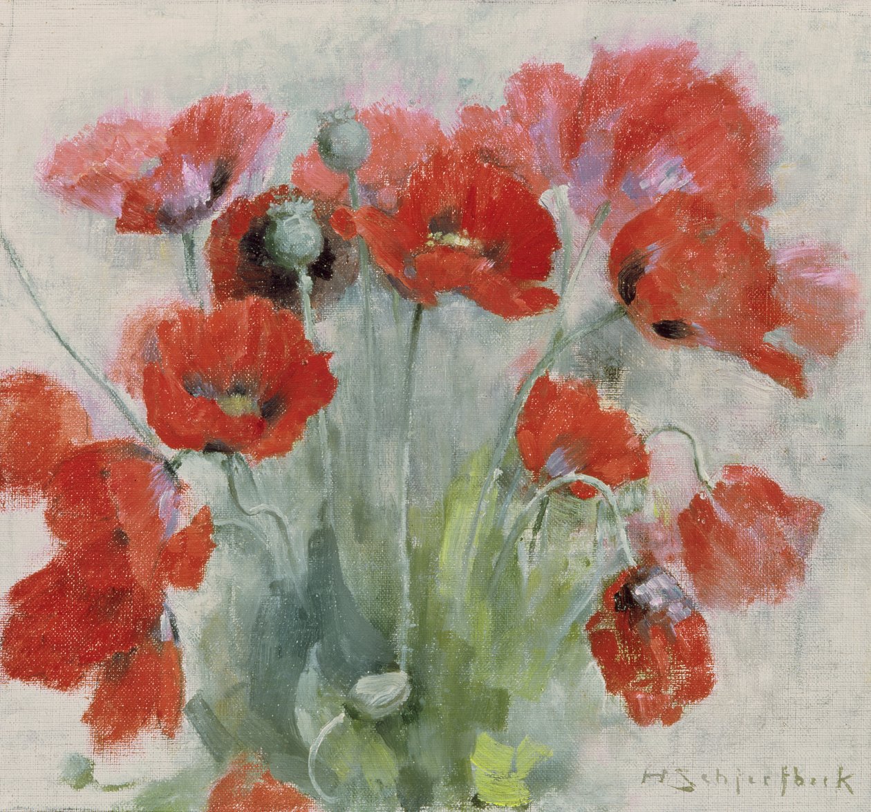 Valmuer av Helene Schjerfbeck