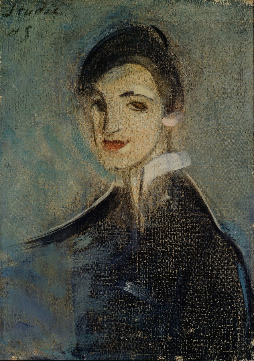 Sanger in Black, 1916-1917. av Helene Schjerfbeck