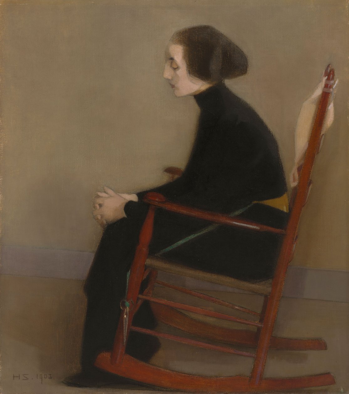 Syersken (den arbeidende kvinnen) av Helene Schjerfbeck