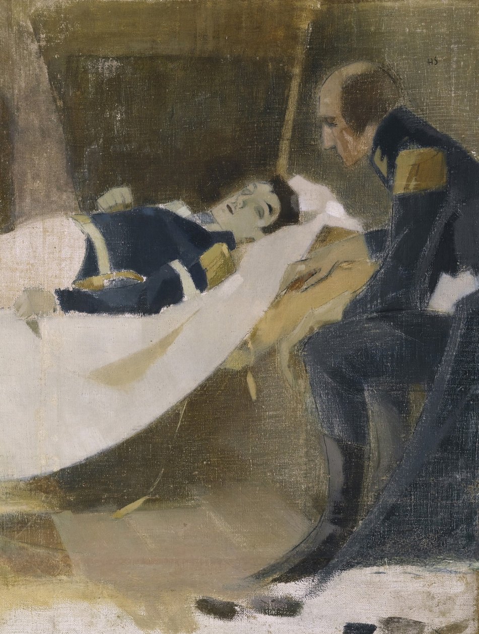 Wilhelm von Schwerins død, 1927 av Helene Schjerfbeck