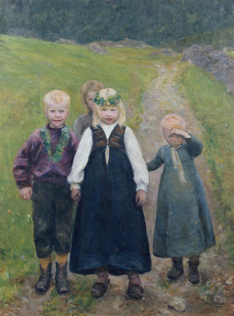 Liten barnebryllupsprosesjon av Helga Ring Reusch