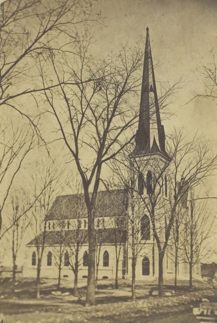 Uten tittel kirke med spissspir, midten av slutten av 1800-tallet. av Hendee