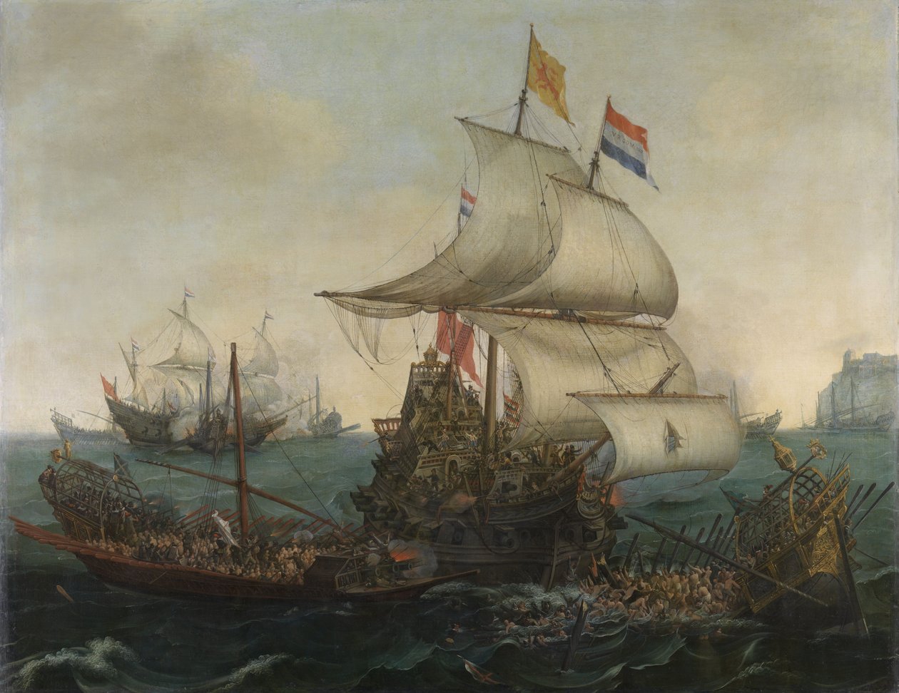 Nederlandsk skip som spaserte spanske bytter ved den engelske kysten, 3. oktober 1602 av Hendrick Cornelisz. Vroom