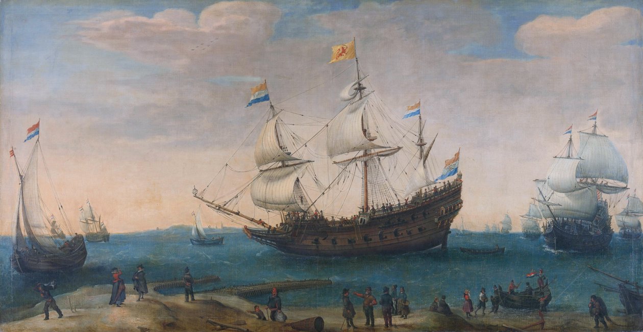 Mauritius og andre østindianere av Hendrick Cornelisz. Vroom