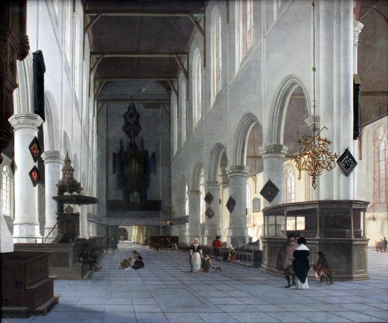 Interiøret i Oude Kerk i Delft av Hendrik Cornelisz. van Vliet