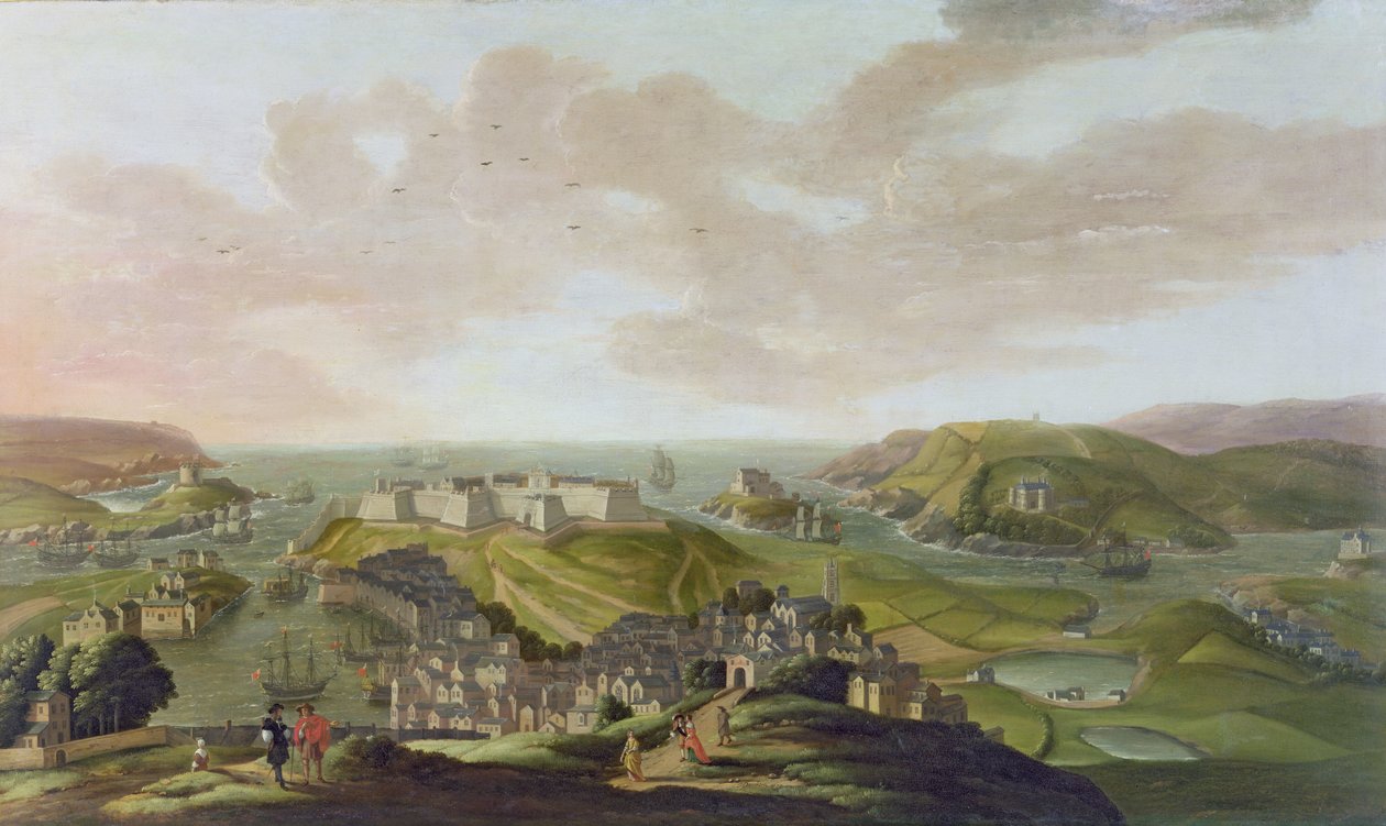 Plymouth, 1673 av Hendrick Danckerts