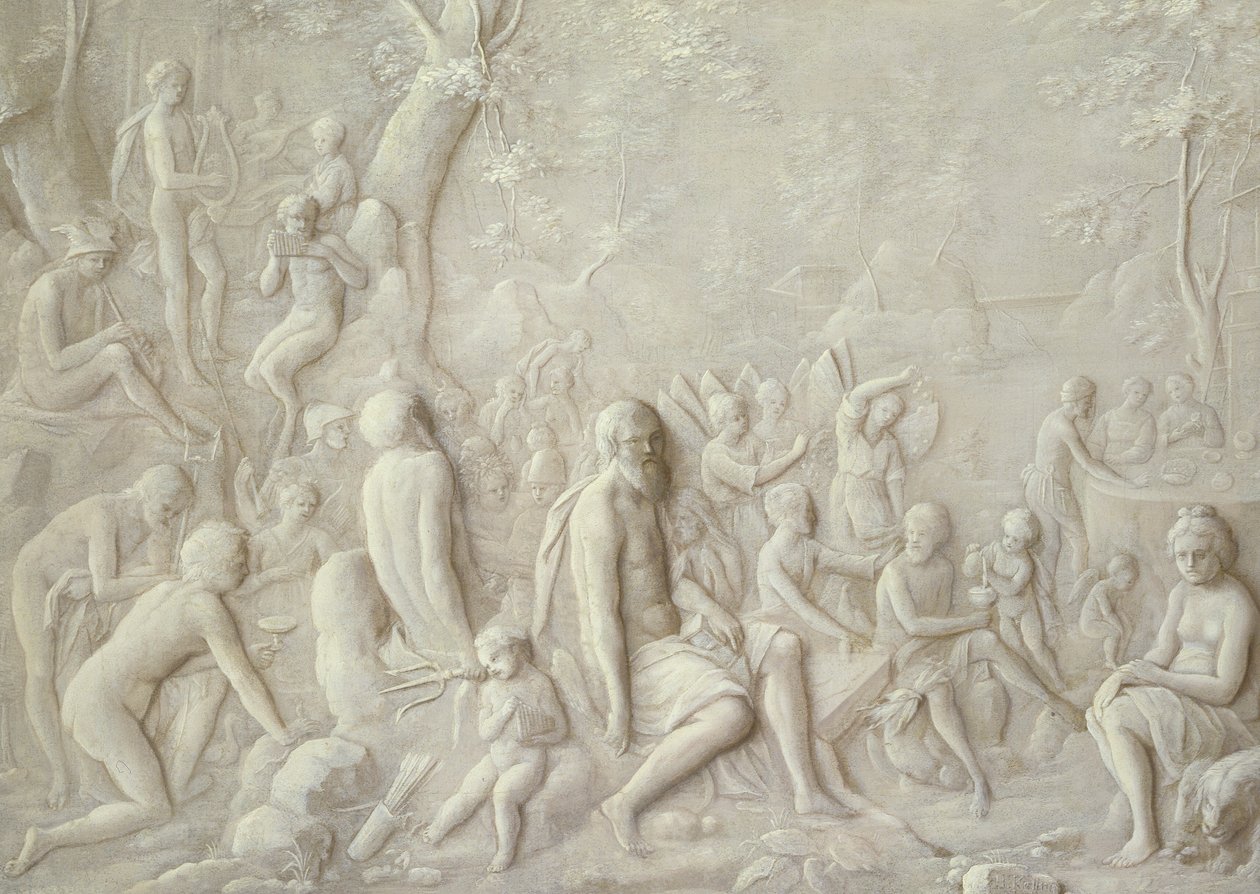 En bakkanalsk scene av Hendrick Kellner