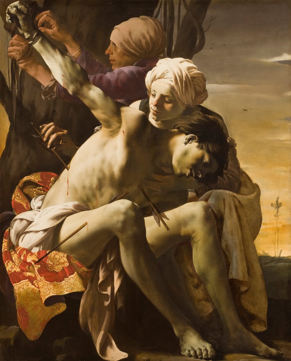 St. Sebastian Tended av Irene, 1625 av Hendrick ter Brugghen