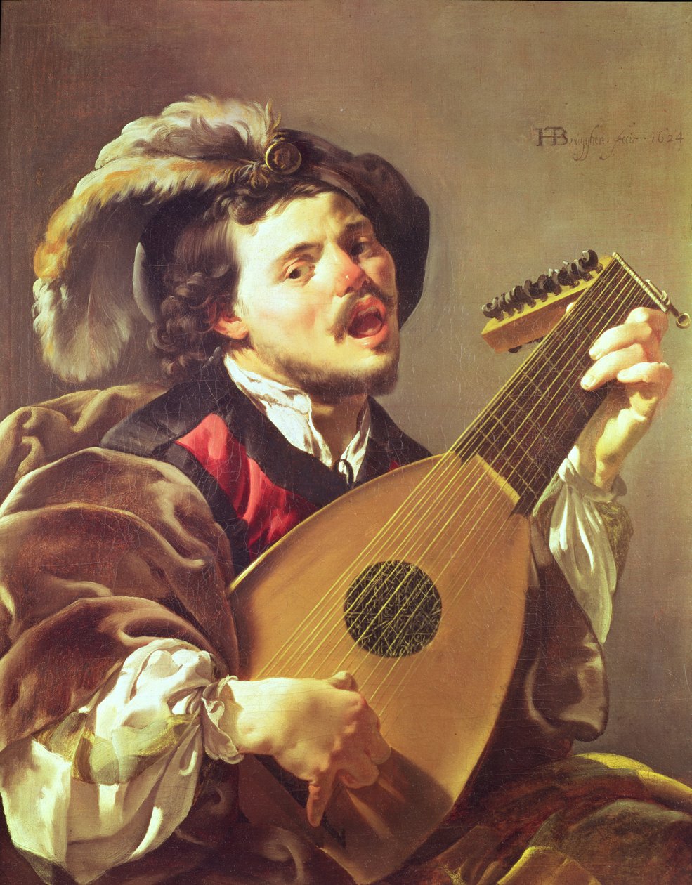 Lutespilleren, 1624 av Hendrick ter Brugghen