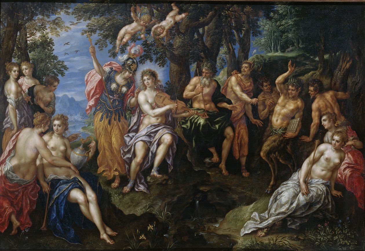 Konkurransen mellom Apollo og Pan av Hendrick de Clerck