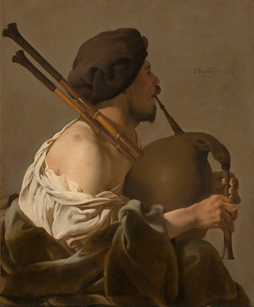 Sekkepipe spiller av Hendrick ter Brugghen