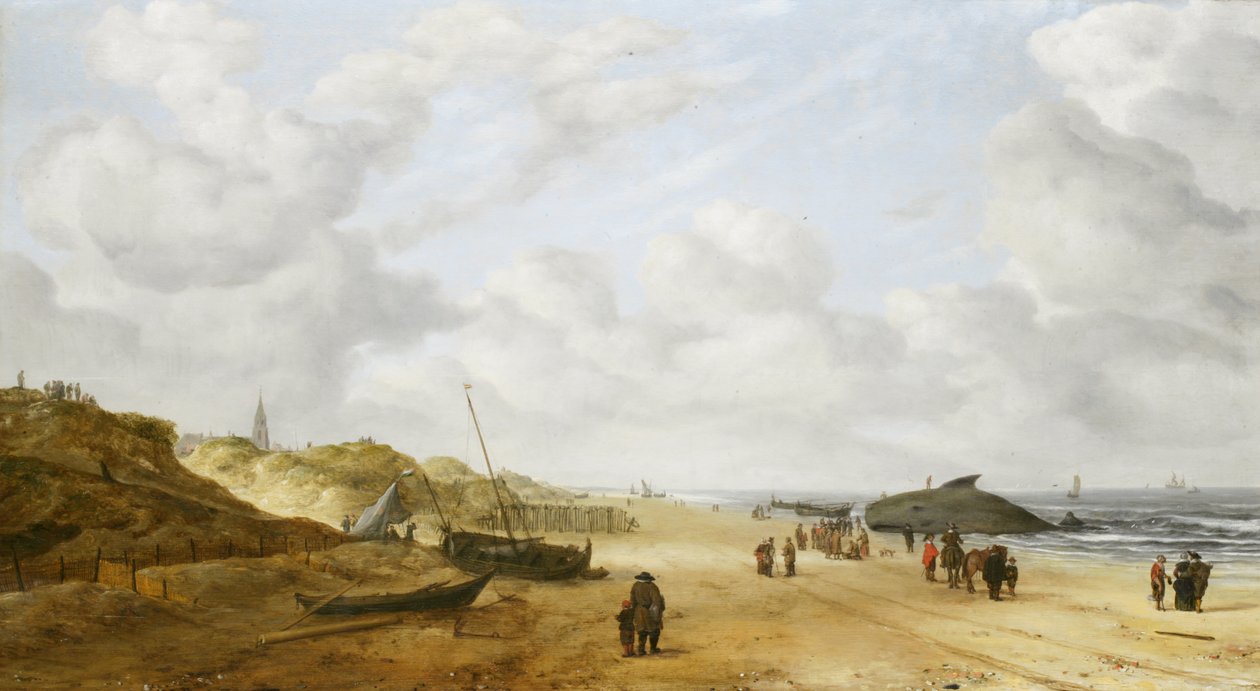 Utsikt over Scheveningen sand av Hendrick van Anthonissen