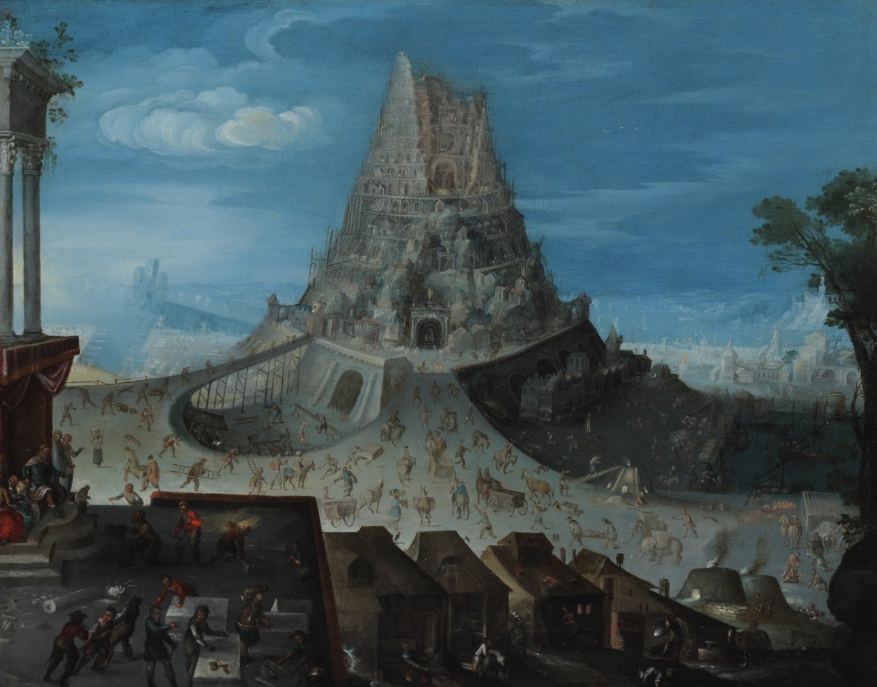 Babelstårnet (olje på kobber) av Hendrick van Cleve