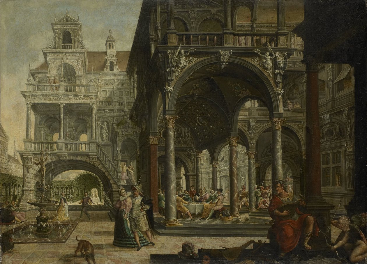 Imaginært renessansepalass av Hendrick Aerts