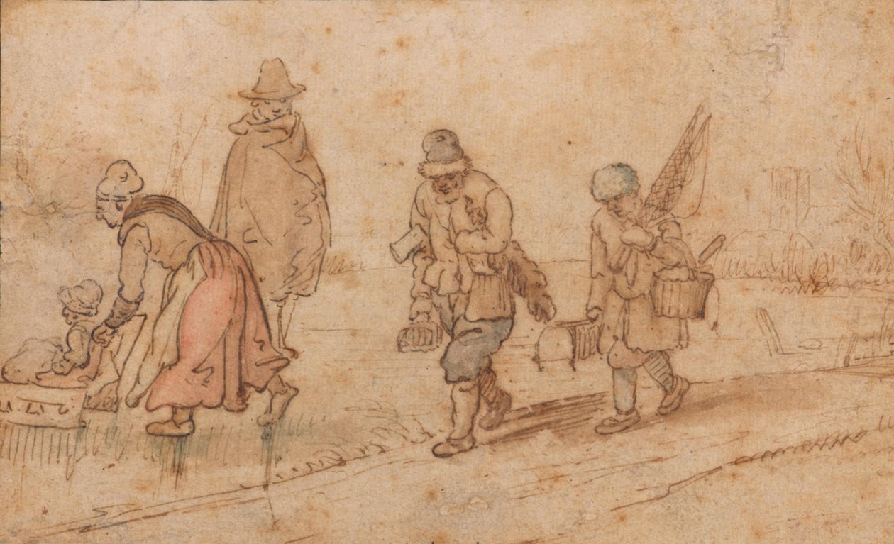 Figurer i et vinterlandskap av Hendrick Avercamp