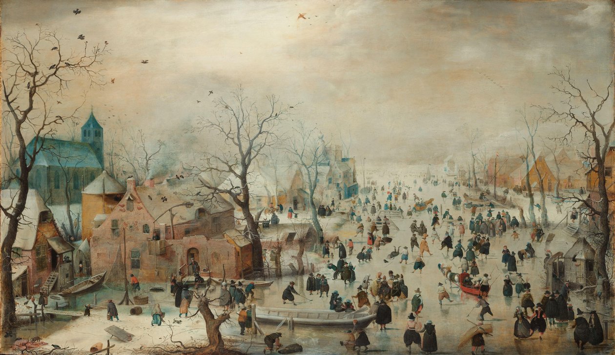 Vinterlandskap med skøyteløpere Vinterlandskap med skatere av Hendrick Avercamp