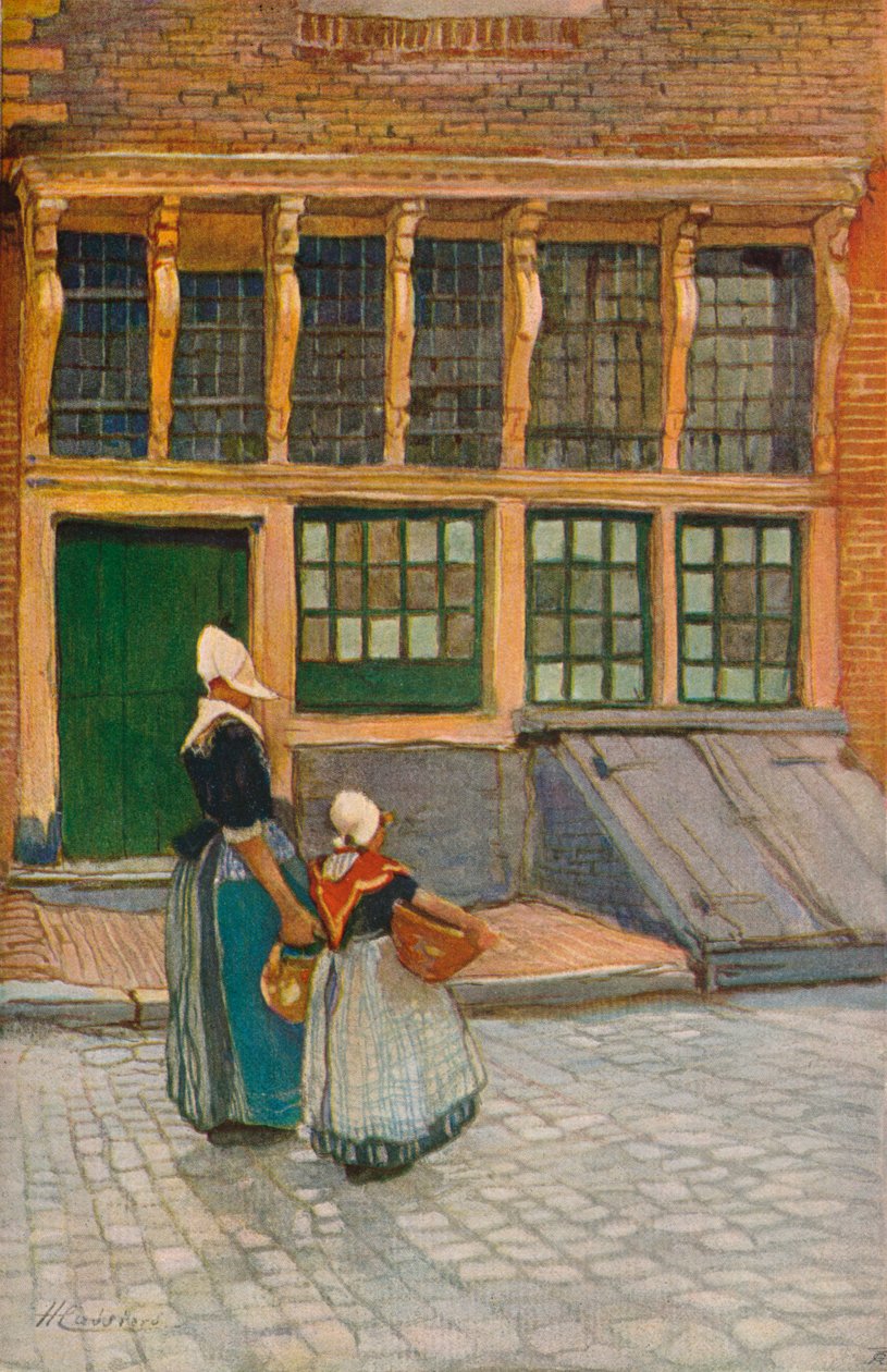 Retur fra Market, c1902 av Hendrick Cassiers